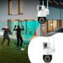 Вулична WiFi камера з двома об'єктивами та датчиком руху Smart Net Camera Портативна IP камера 3Мп