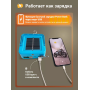 Ручной аккумуляторный светодиодный фонарь с солнечной батареей и функцией PowerBank LD-02 Синий
