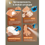 Ручной аккумуляторный светодиодный фонарь с солнечной батареей и функцией PowerBank LD-02 Синий
