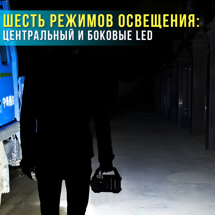 Світлодіодний ліхтар з 6 режимами роботи, сонячною зарядкою та Power Bank YT-880B