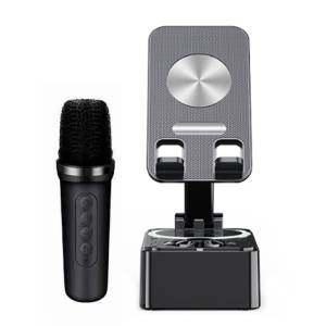 Підставка-тримач для телефону з караоке Microphone speaker set AND K18 Портативна колонка з тримачем