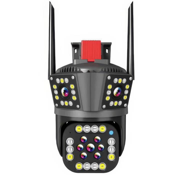 Уличная WiFi камера видеонаблюдения с тремя объективами PTZ 3L-V33 V380 Портативная камера видеонаблюдения