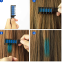 Набір крейд забарвлення для волосся 6 шт Hair chalk Гребінець з різнобарвними барвниками для волосся