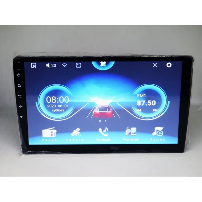 Автомагнітола з сенсорним дисплеєм 10.1'' та GPS модулем PI-808 2DIN Магнітола для авто з дисплеєм та BT