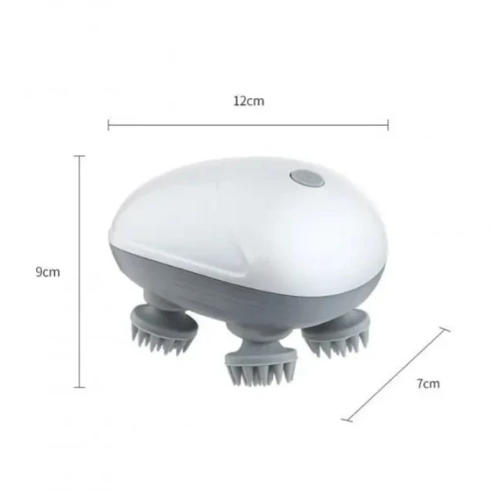 Портативный беспроводной массажер для головы Smart Scalp Massger Массажер для головы с силиконовыми насадками