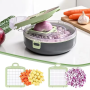 Багатофункціональна овочерізка зі змінними насадками Vegetable Cutter C351 Терка для овочів з контейнером