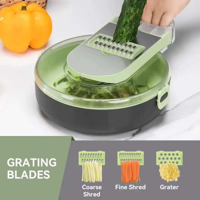 Багатофункціональна овочерізка зі змінними насадками Vegetable Cutter C351 Терка для овочів з контейнером