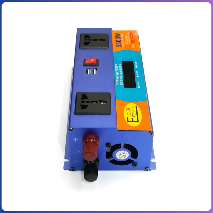 Автомобільний інвертор 3500W з USB та двома розетками 12V-220V LCD SMART