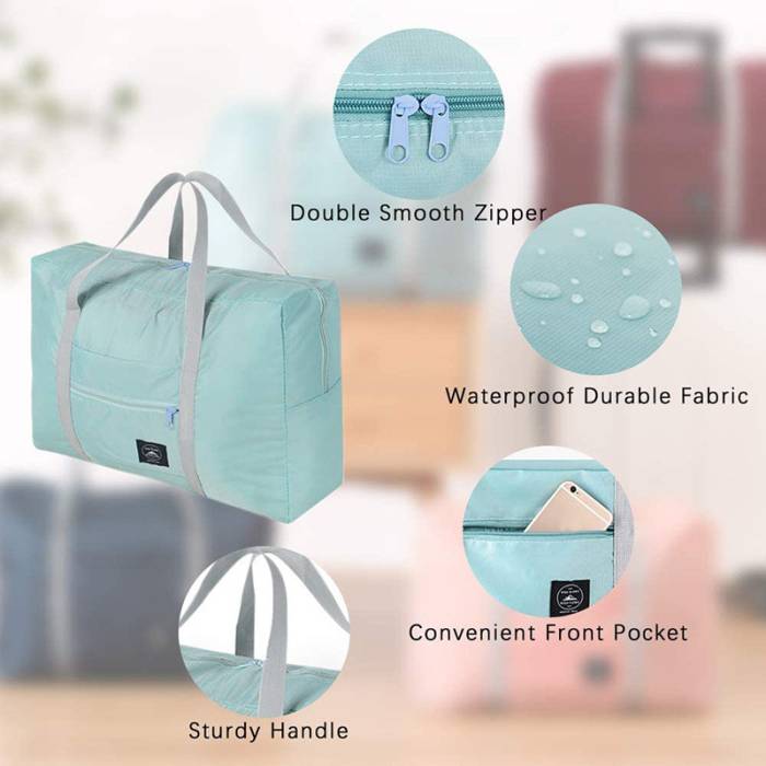 Вместительная дорожная сумка для путешествий Travel Bag AND XL-930 Мятный Складная дорожная сумка для вещей