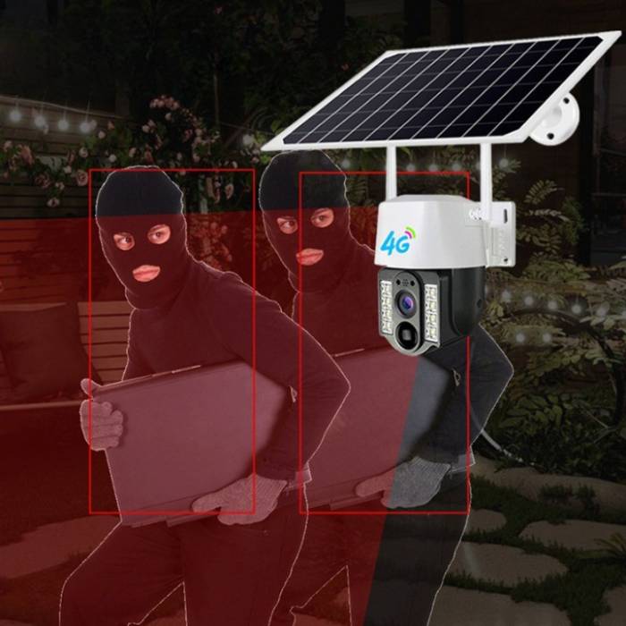 Уличная тройная IP камера видеонаблюдения VC3 5Мп Камера с удаленным доступом и 4G
