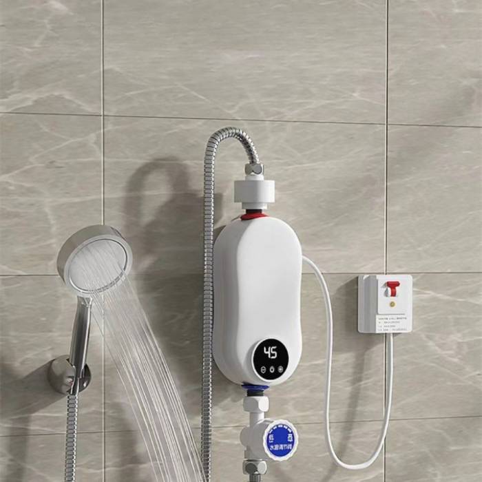 Електричний проточний водонагрівач із душем Electric water heater RYK-007 Бойлер кран настінний проточний