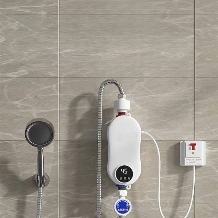 Електричний проточний водонагрівач із душем Electric water heater RYK-007 Бойлер кран настінний проточний