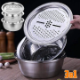 Багатофункціональний кухонний набір з нержавіючої сталі 3 в 1 Metal Basket Cutter Миска друшляк і тертка