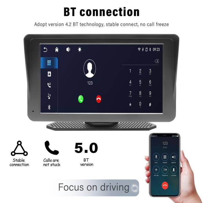 Бездротова стереосистема з дисплеєм 7 дюймів Carplay 701W Сенсорний автомобільний екран