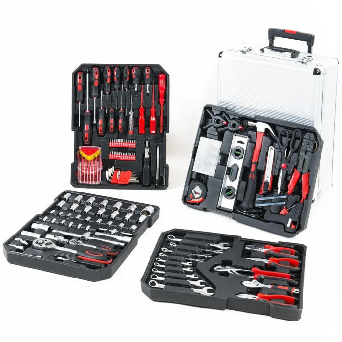 Набір інструментів на 408 предметів у валізі на колесах Tools Set KRAFFTEC