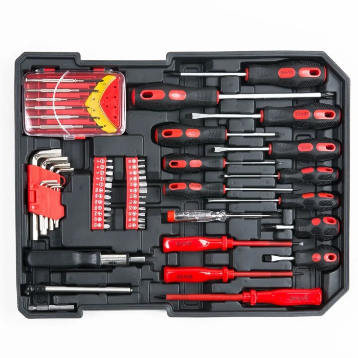 Набір інструментів на 408 предметів у валізі на колесах Tools Set KRAFFTEC