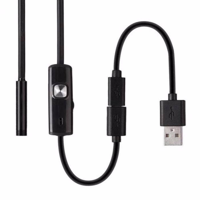 Ендоскоп з камерою та Micro-USB на 2 метри та LED підсвічуванням на 7 мм Гнучкий ендоскоп із дзеркалом та магнітом
