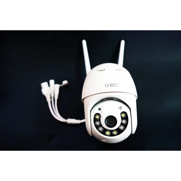 Вулична поворотна камера відеоспостереження UKC CAMERA V380 IP 1080p Вулична камера з віддаленим доступом
