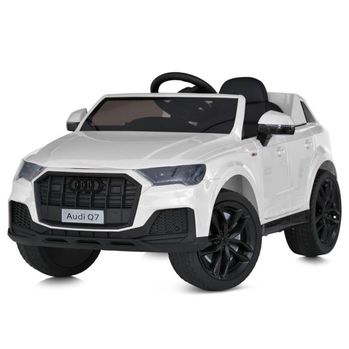 Електромобіль Audi Q7 на радіокеруванні з 2-ма моторами та MP3-музикою Bambi M 5796EBLR-1 Білий