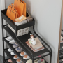 Підлогова металева полиця для взуття 5 ярусів 76х59х21 см Shoe rack BLACK