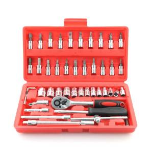 Автомобільний Набір Інструментів Piece Tool Set на 46 Ручних Інструментів у Пластиковому Кейсі