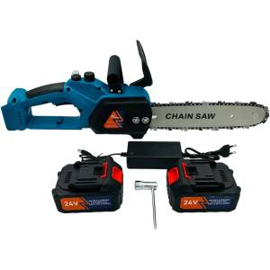 Акумуляторна ланцюгова міні електро-пила 12'' Chain Saw Потужний веткоріз із 2 акумуляторами