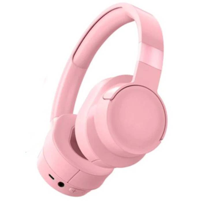 Великі бездротові стереонавушники з наголов'ям і Bluetooth Wireless Headphone з мікрофоном SN-700 Рожевий