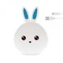 Силіконовий дитячий нічник LED Rabbit Soft Touch Зайчик з вбудованим акумулятором