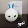 Силіконовий дитячий нічник LED Rabbit Soft Touch Зайчик з вбудованим акумулятором