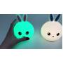 Силіконовий дитячий нічник LED Rabbit Soft Touch Зайчик з вбудованим акумулятором