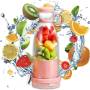 Пляшка-блендер на акумуляторі для коктейлів та смузі Mini Juicer Рожевий 420 мл