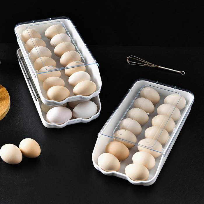 Лоток органайзер для хранения яиц EGG TRAY LY-382 Контейнер с крышкой на 14 яиц