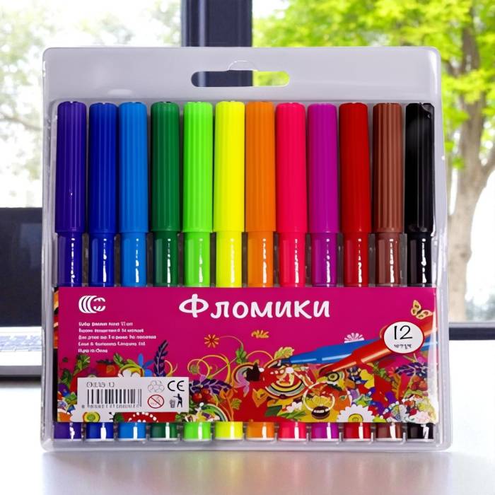 Набір фломастерів "Фломіки" 12 кольорів "C" CR550-12 Упаковка 12 шт.