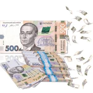 Сувенірні гроші 500 гривень в упаковці 80 штук