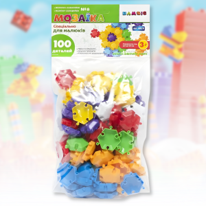 Набір пластикової мозаїки на 100 деталей "Мозаїка-складайка" №8 BS-069/8