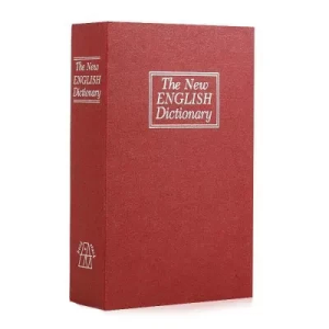 Сейф-книга "ENGLISH Dictionary" середня на замку з ключем Червона 240х155х55 мм