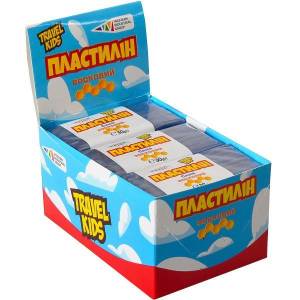 Восковий пластилін "Travel Kids" 12 шт в упаковці 30г Синій