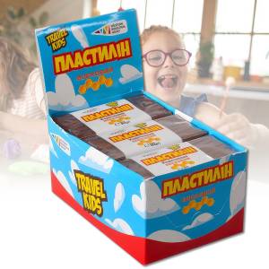 Восковий пластилін "Travel Kids" Гама Коричневий Упаковка 12 шт по 30 грам