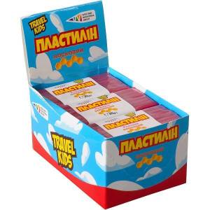 Восковий пластилін "Travel Kids" 12 шт в упаковці 30г Рожевий
