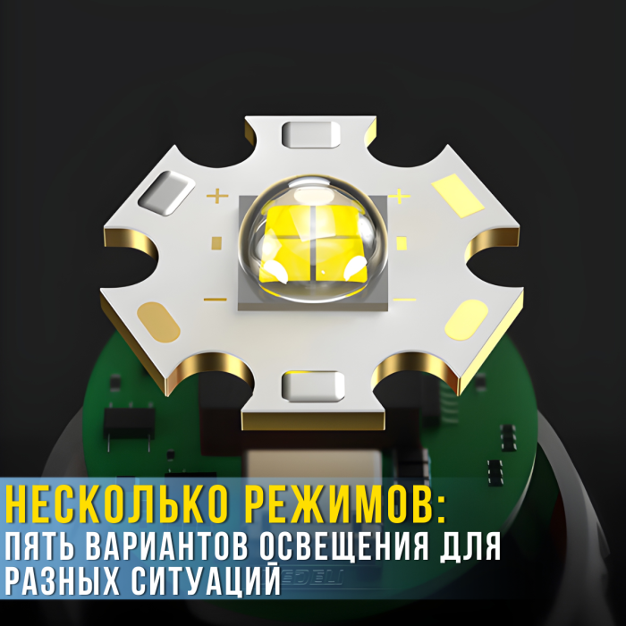 Ручний тактичний ліхтар з регулюванням фокусу променя та п'ятьма режимами роботи Bailong 1х18650 BL-X71-P50