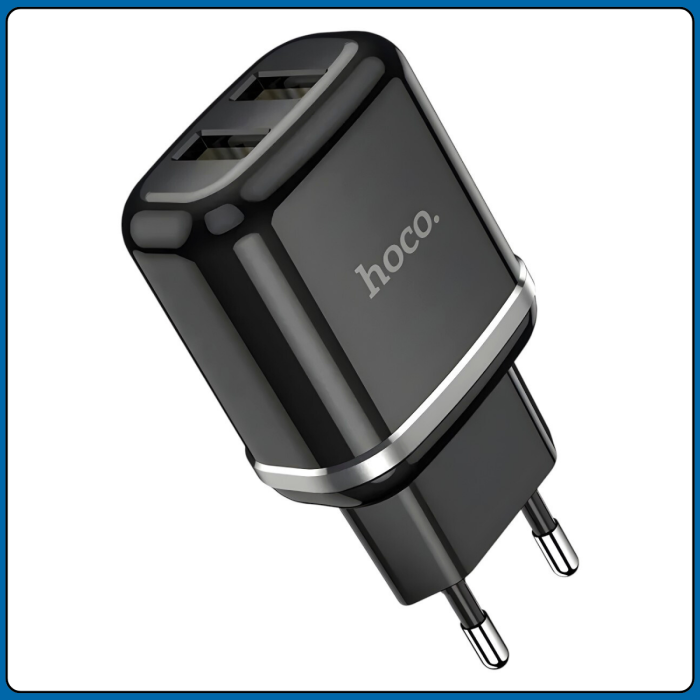 Зарядний пристрій USB×2 з підтримкою швидкої зарядки та кабелем USB-microUSB Hoco N4 Aspiring