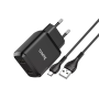 Зарядний пристрій 220В USBx2 з кабелем USB - micro USB Hoco N7 Speedy