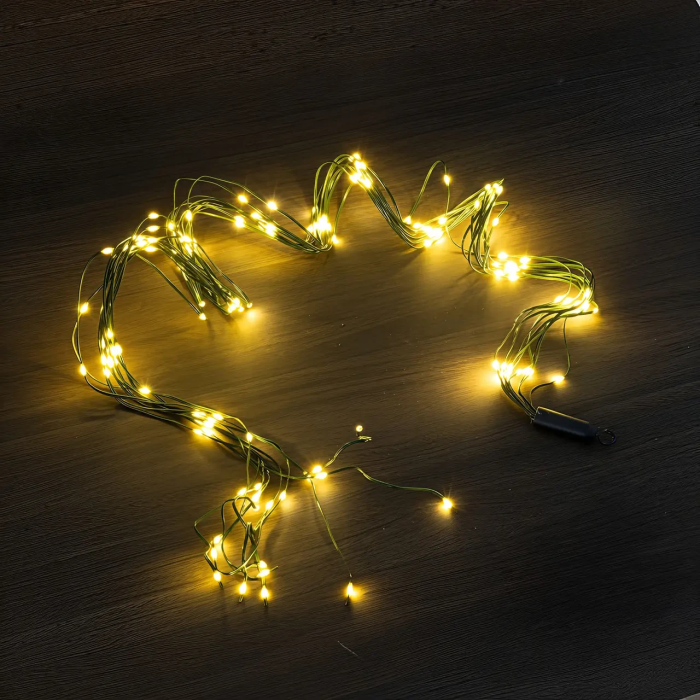 USB Гірлянда "Кінський хвіст" 2 метри 20 ниток 400 LED 8 режимів свічення Тепле біле світло