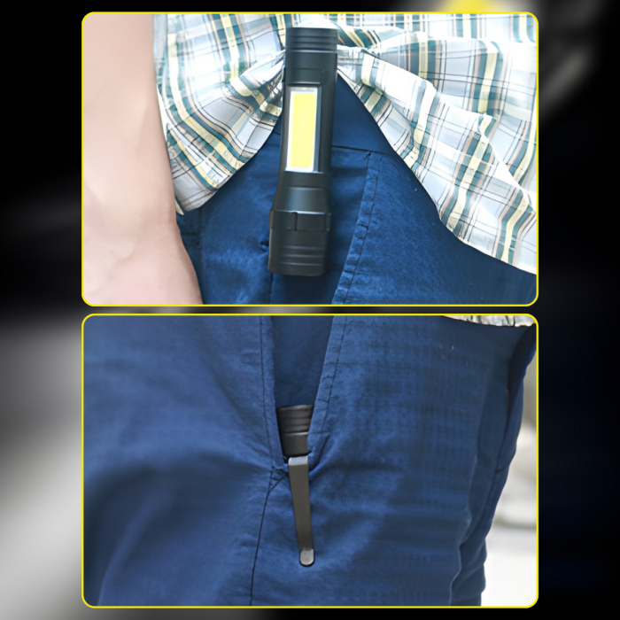 Ручний поліцейський ліхтар з USB-зарядкою і 3 режимами роботи в кейсі Bailong BL-T6-19S