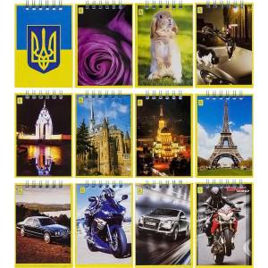 Блокнот А7 на спіралі 40 листів у м'якій обкладинці Коленкор