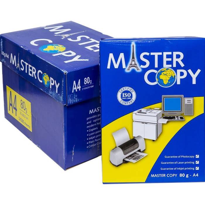 Бумага для ксерокса плотность 80г/м² офсет на 500 листов А4 MASTER COPY в упаковке 500 листов