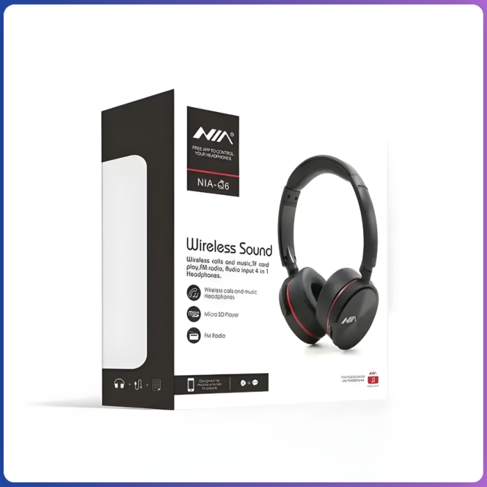 Накладні Bluetooth-навушники з підтримкою FM радіо та TF-картою Q6