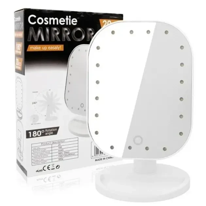 Дзеркало для макіяжу з LED підсвічуванням 20 світлодіодів Cosmetie Mirror CY010