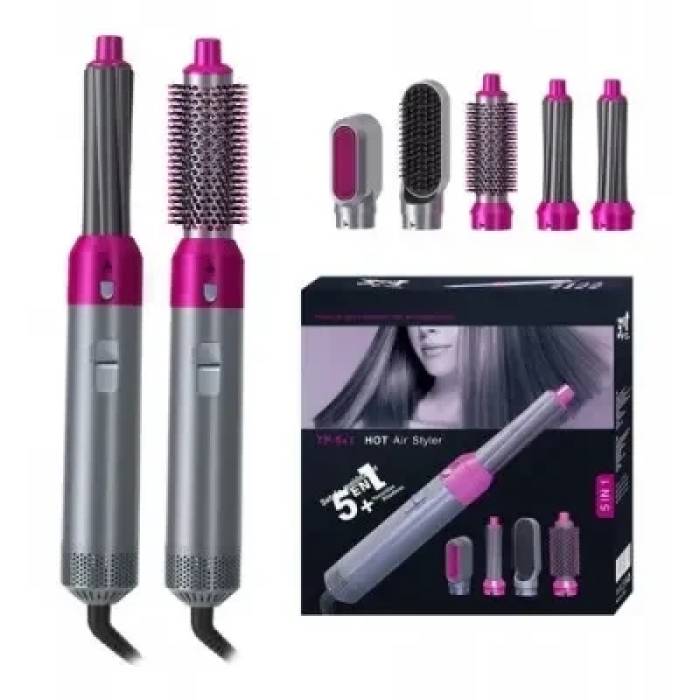 Фен-стайлер для волос 5 в 1 Hot Air Styler ТР-5 Цилиндрические насадки для завивки и создания объема