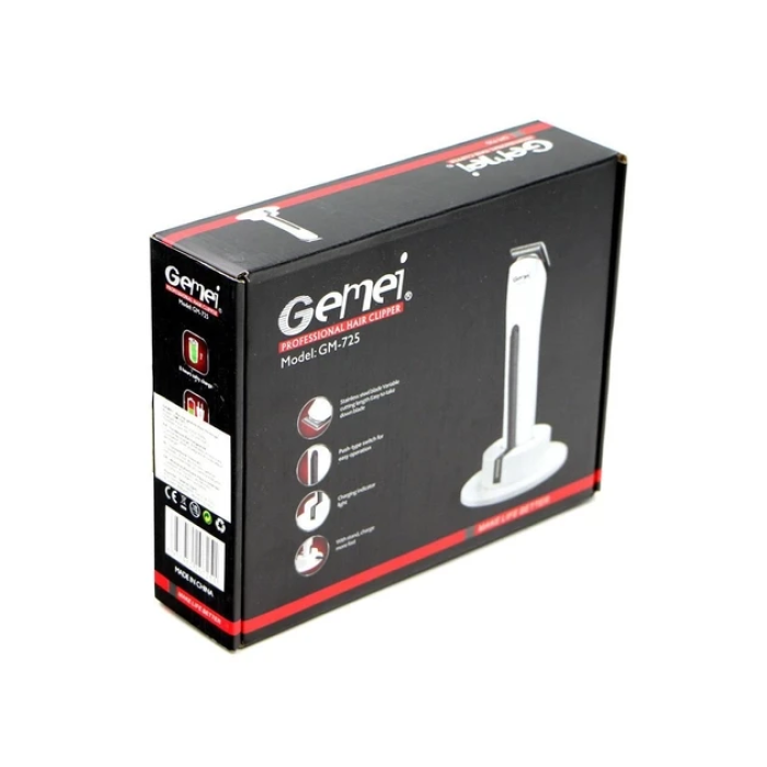 Машинка для стрижки волосся Gemei GM-725 Білий Тример для стрижки вусів та бороди